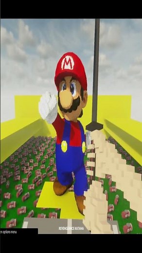 Destroying Super Mario With trucks And Swords In Teardown Mods