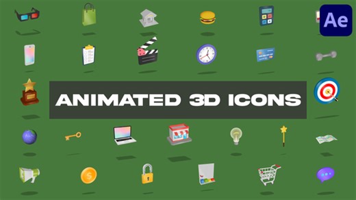 Animated 3D Icons for After Effects