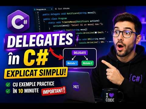 Delegates în C# Explicați Simplu – Ghid Complet pentru Începători (+ Exemple Practice)