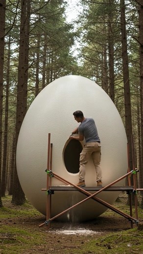 Giant Ostrich Egg Turned Into a Luxury Tiny Home! Renovation 🏠🥚