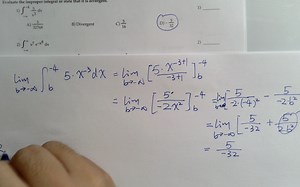 Improper integral examples