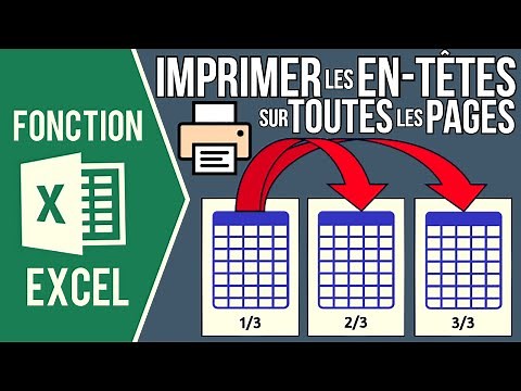 EXCEL - IMPRIMER LES EN-TÊTES DE LIGNE ET DE COLONNE SUR TOUTES LES PAGES (Répéter les titres)