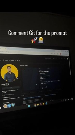 Comment Git for the prompt #advancednodejs #coding #fullstackwebdeveloper #javascript #github