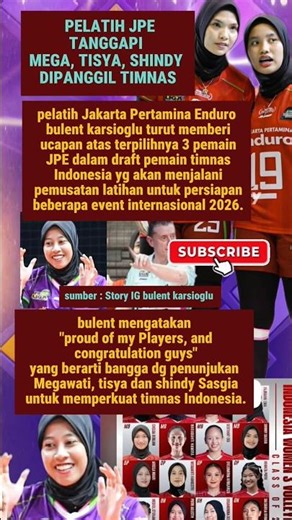 Bulent Respon untuk Mega, Tisya & Shindy Sasgia setelah masuk timnas volly putri Indonesia #shorts