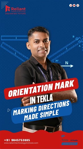 Reliant Institute of Technology on Instagram: "Understanding the Orientation Mark in Tekla Structures is essential for accurate detailing and error-free fabrication drawings. 🔍 In this video, we explain what the orientation mark is, why it matters, and how to use it correctly in Tekla to maintain consistency between models, drawings, and site execution. Perfect for Tekla beginners and steel detailing professionals who want to improve drawing clarity and avoid costly mistakes. 📽️ Watch the vide