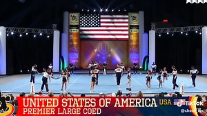 Team USA Premier Large Coed Gold Medal at FISU World University Cheerleading Championships 2018
