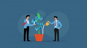 Growing Teamwork and Leadership Skills cartoon animation