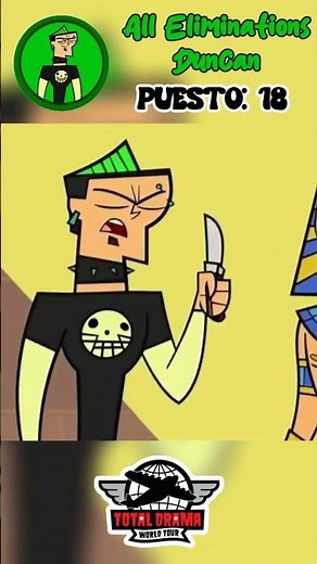 Todas las eliminaciones de Duncan - Drama Total #edit #totaldrama #dramatotal #animation