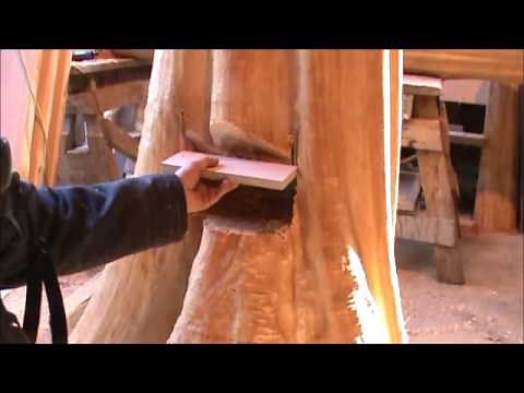 How to Build Log Stairs ~ Laying out the Stump Mortise ~ Part 4