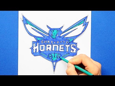 How to draw Charlotte Hornets Logo (NBA Team)