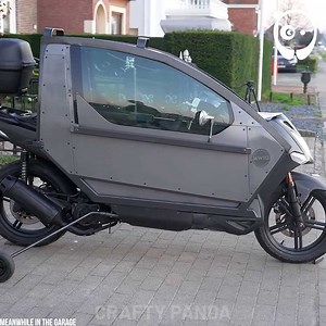 2.1M views · 10K reactions | Turning a scooter into a two-wheeled vehicle Partner: Meanwhile in the Garage: youtube.com/c/MeanwhileintheGarage/videos Follow: instagram.com/mwigtools/ | Bored Panda Art | Facebook