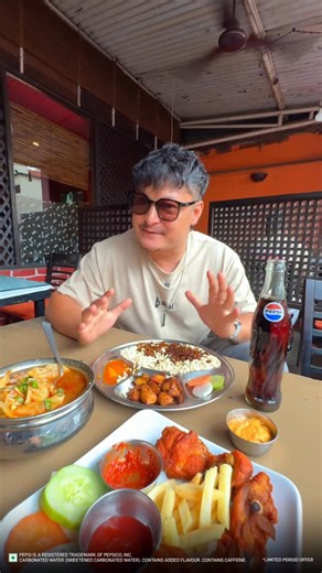 Mr. Foodie NEPAL 🇳🇵 on Instagram: "Great flavors deserve the perfect match – and nothing pairs better than Pepsi ! Had the best time at Bhetghat enjoying their special combo – tass set, Bhatti momo, and chicken roast – all made #BetterWithPepsi. Have you tried it yet? #PepsiNepal #RefreshingPepsi #RefreshingTaste #BhatghatRestaurant #BetterWithPepsi #mrfoodienepal #stayhungry #damidamidami 👌"
