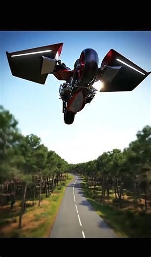 Flying motorcycle technology; being sleek and beautiful makes it even better.