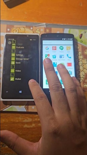 Windows Phone 8.1 vs stock Android 6 app drawer! #shorts