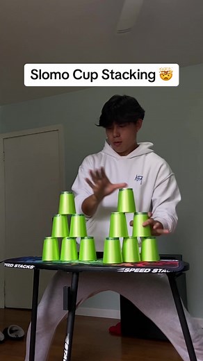 This is what a 5.36 second cup stacking time looks like in slow motion! #cupstacking #speedstacking #sportstacking #cup #speed #talent #skill