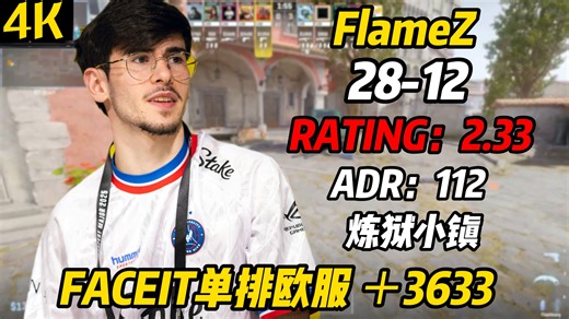 年度第七的含金量！Vitality火神flameZ第一视角，在Inferno上演28杀个人巡回演出！（28-12）|RT2.33|ADR112|26.1.10