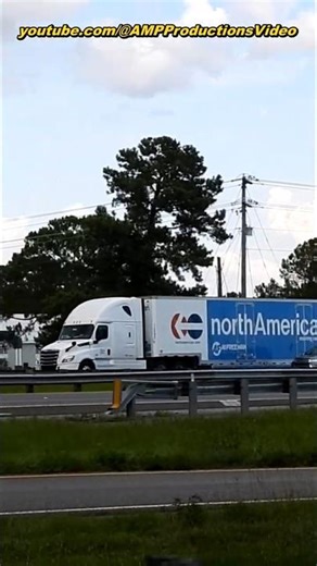 White Freightliner Cascadia north American