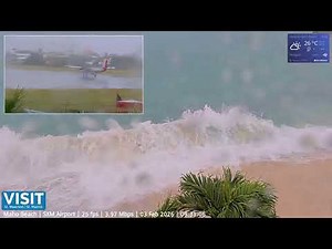 LIVE SXM Airport February 3 ✈️ - Maho Beach Sint Maarten