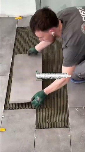 Large Format Tile Installation Technique #TileLeveling #Flooring #Construction