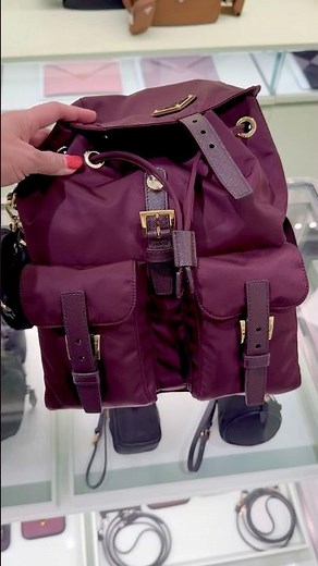 🔥PRADA New Re-Nylon Backpack Is STUNNING in Burgundy! 😍✨ #prada