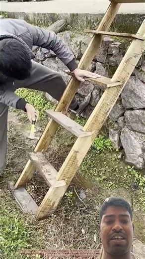 How to Make a Traditional Notched Wooden Ladder | Safe & Simple Rural DIY