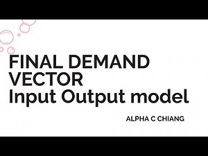 Final demand vector 19.3 in difference equation