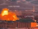Ukrainian drone bursts into fire after crashing into Russian base in Chechnya