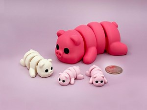 Pig 3D Printed Figure - Articulated, Flexi, Fidget, Decoration - Etsy