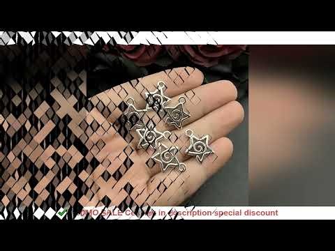 20pcs 17*20mm Antique Sliver Color Swirl Star Charms Celestial Pendant Designer Charms Fit Jewelry M