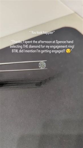 Happiness looks good on me… but this diamond? Iconic. 💎 Handpicked at Spence, and yes — it’s the one. 😉 #SpenceDiamonds #EngagedAtSpence #TheDiamond #DiamondTok #shopcanadian #diamondtherapy | Spence Diamonds