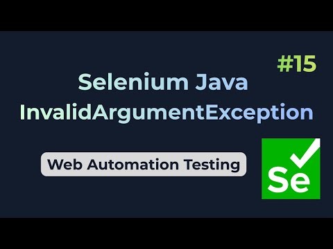 InvalidArgumentException || Selenium Java