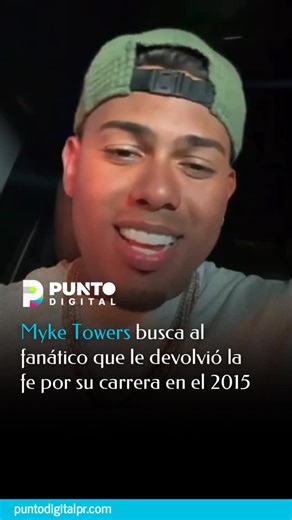 Punto Digital on Instagram: "¿Recuerdas pedirle una foto a Myke Towers en 2015? | 📸 El artista puertorriqueño Myke Towers lanzó un emotivo mensaje en busca de un fanático que marcó su vida en 2015. En aquel momento, con apenas $10 en el bolsillo y camino a comprar comida, un seguidor se le acercó para pedirle una foto y expresarle su apoyo. Ese gesto le devolvió la fe y las ganas de seguir luchando por su sueño musical. Hoy, Myke quiere reencontrarse con esa persona para agradecerle por haber s