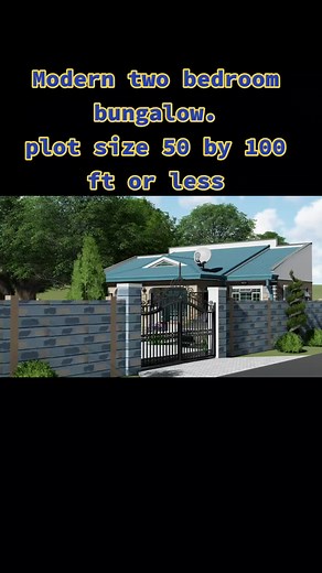 Modern Two-Bedroom Bungalow Design and Features