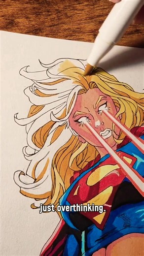 Day 15 of filling my wall with art | Supergirl #art #drawing #supergirl #artist