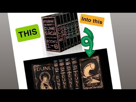 Leather Book Set Rebinding (Dune) - Step by Step (How To)