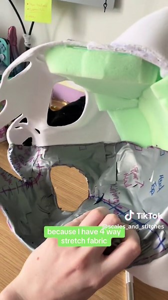 sparkly_deer_studios (@sparkly_deer_studios) - Lining 3D Printed Base for Fursuits: My Method Explained