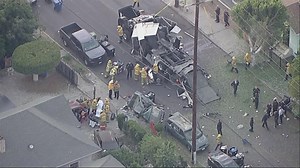 L.A. Neighborhood Severely Damaged After LAPD Bomb Squad Truck Explodes