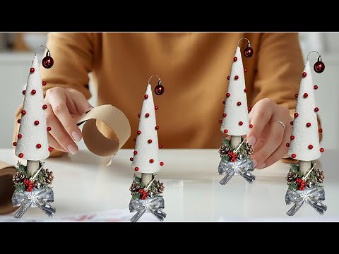 DIY Cardboard Christmas Tree | Easy and Beautiful Holiday Craft Idea 🎄♻️
