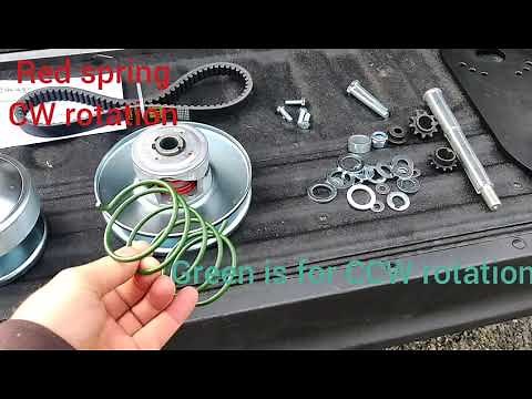 40 Series Go Kart Torque Converter Install with must needed auto chain tensioner predator 420cc 13hp