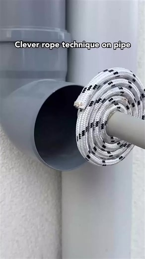 Clever rope technique on pipe #smart #rope #pipfix #trick
