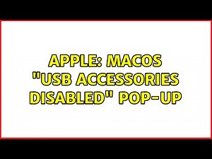 Apple: macOS "USB Accessories Disabled" pop-up