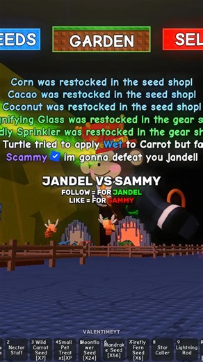 SAMMY VS JANDEL which one do you think is better? #Roblox #robloxfyp #robloxgames #robloxgrowagarden #growagarden #growagardenroblox #shorts #fypシ゚ #reelsfypシ #follower #everyone #like | Val Roblox