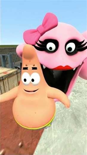 ROBLOX HUNGRY WORM EATS ALL SPONGEBOB CHARACHTERS ON HIGHWAY CARS #SHORTS