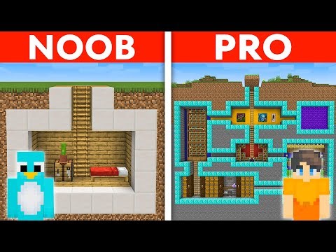 NOOB vs PRO: Underground SECRET BASE in Minecraft