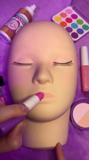 ASMR Fake Makeup on Mannequin 💜 #asmr #asmrtiktoks #mannequin #fyp #foryoupage #makeup #asmrmakeup #asmrmakeuponmannequin #asmrvideo