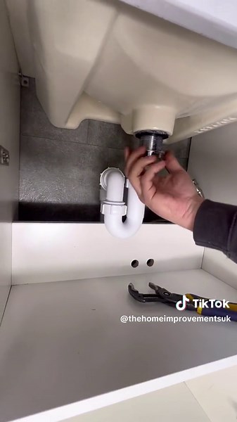 How To Install Basin Waste #diy #plumbing #fyp