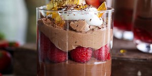 Layered Chocolate Raspberry Mousse