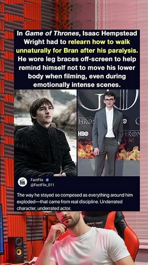 The Incredible Dedication Behind Bran's Paralysis in Game of Thrones. #shorts #shortsfeeds