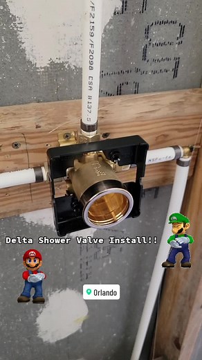 Delta Shower Valve Install #delta #bathroom #plumbing #ferguson #mariobros #pex #florida #foryoupage #remodel