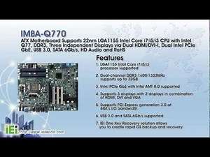 2012 3rd Generation Intel® Core™ Processor with Intel® Q77 Chipset Series